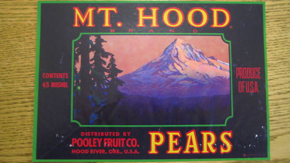 Mt Hood Fruit Crate Label