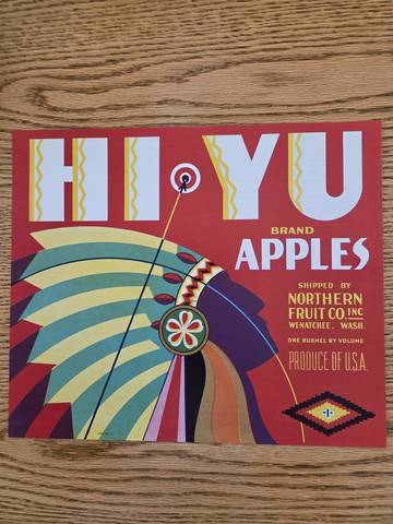 Hi Yu One Bushel Crocker 1 Fruit Crate Label
