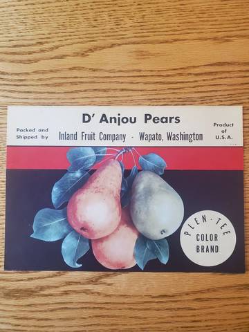 Plen-Tee Color Danjou Fruit Crate Label