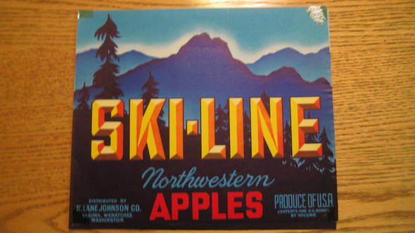 Ski-Line Fruit Crate Label
