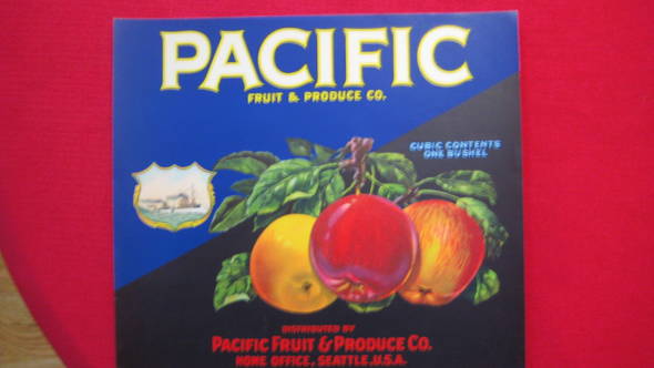 Pacific no produce Fruit Crate Label