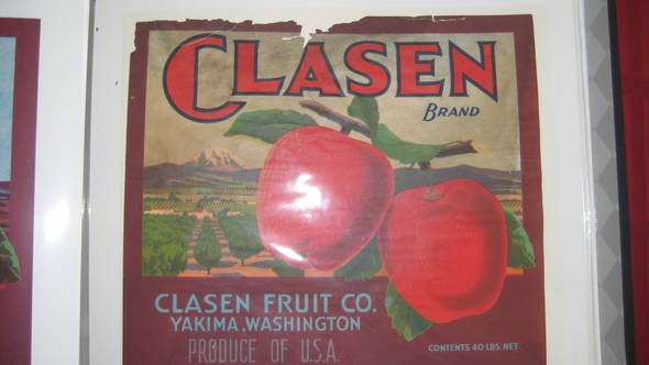 Clasen Maroon Clasen Fruit Co Fruit Crate Label