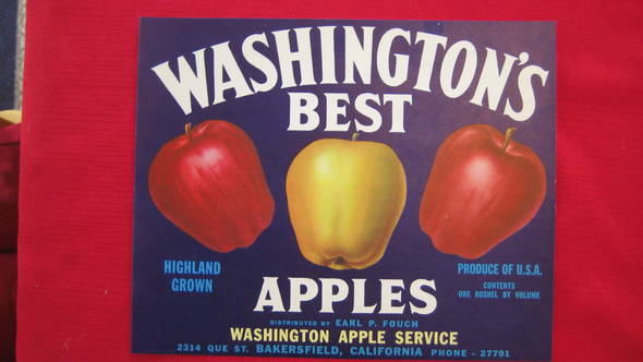 Washington's Best Fruit Crate Label
