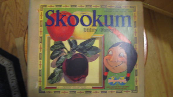 Skookum Baker Langdon Blockout Fcy Fruit Crate Label