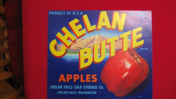 Chelan Butte Crocker Fruit Crate Label