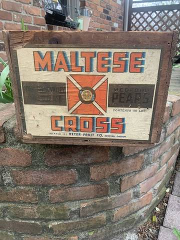 Maltese Cross 45 LB Fruit Crate Label