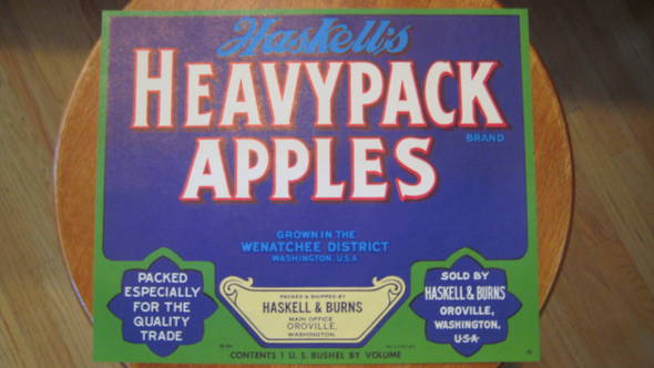 Heavypack Blue Fruit Crate Label