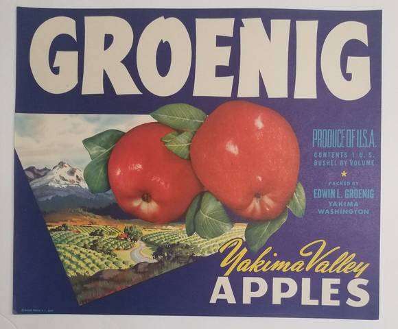 Groenig Fruit Crate Label