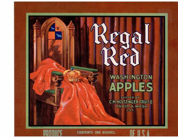 Regal Red Fruit Crate Label