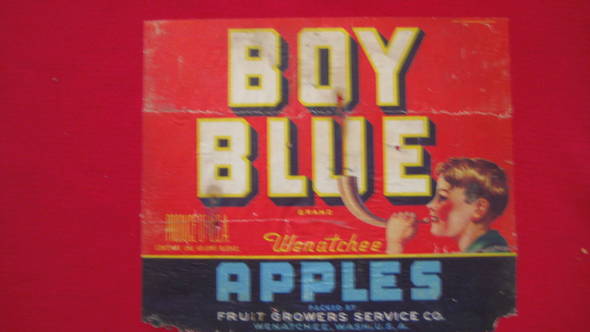 Boy Blue Fancy Fruit Crate Label