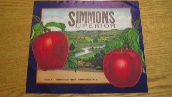 Simmons Superior Fruit Crate Label