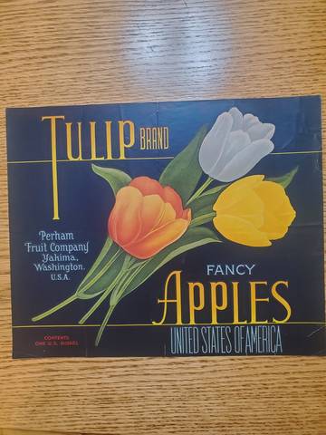 Tulip Fruit Company No Dist Fruit Crate Label