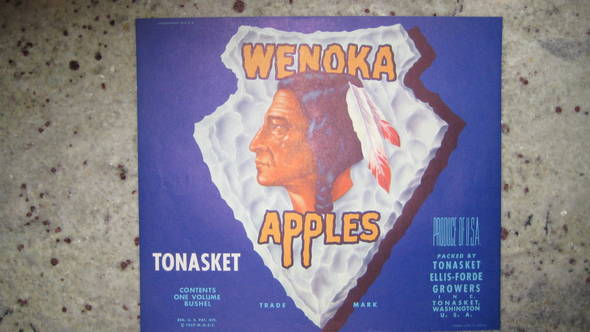 Wenoka Tonasket Fruit Crate Label