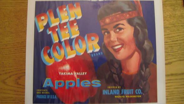Plen Tee Color Blue Fruit Crate Label
