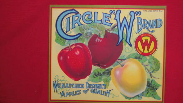 Circle W Fruit Crate Label
