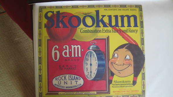 Skookum 6 AM Combo Fruit Crate Label