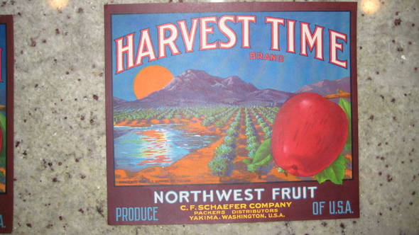 Harvest Time Fruit Crate Label