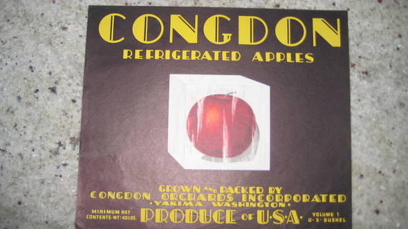 Congdon Refrigerated Older Fruit Crate Label