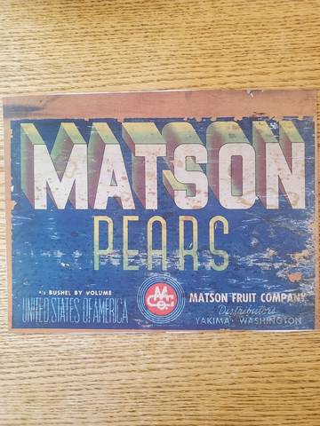 Matson Fruit Crate Label