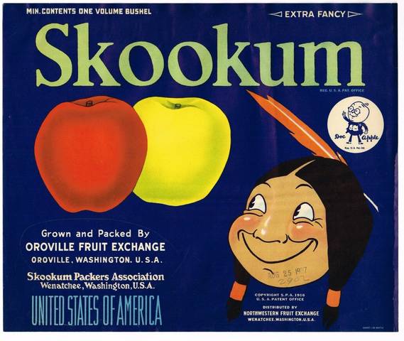 Skookum Blue Goose Oroville Fruit Exchange Fruit Crate Label