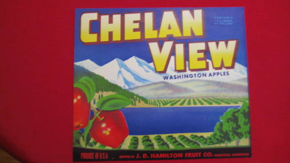 Chelan View Fruit Crate Label