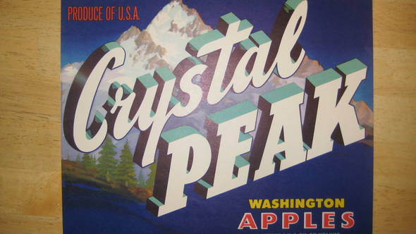 Crystal Peak Fruit Crate Label