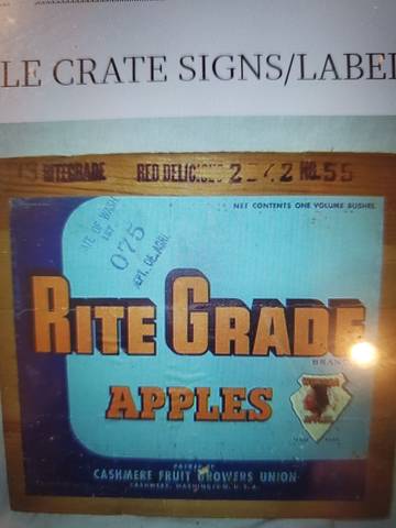 Rite Grade Cashmere Fruit Crate Label