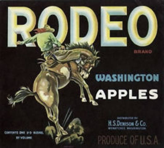 Rodeo Fruit Crate Label