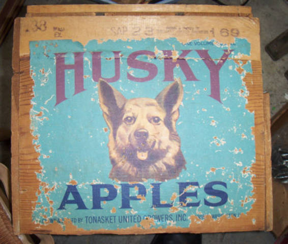 Husky Wood Crate Fruit Crate Label