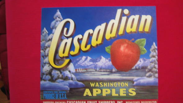 Cascadian Fruit Crate Label