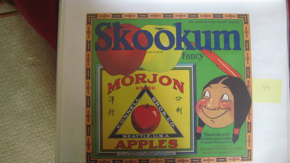 Skookum Morjon Fruit Crate Label