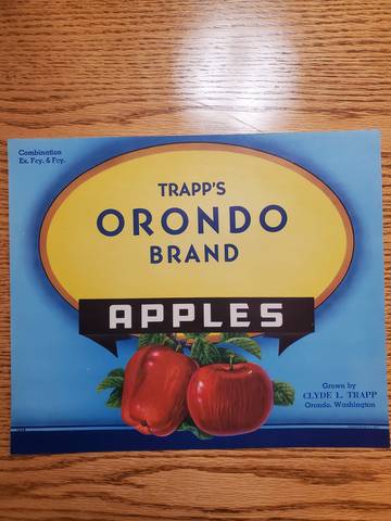 Trapps Orondo Combo Fruit Crate Label