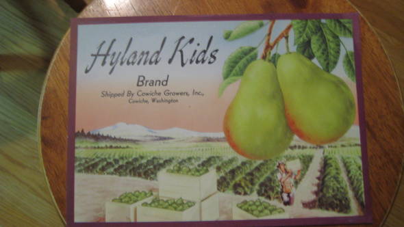 Hyland Kids Fruit Crate Label