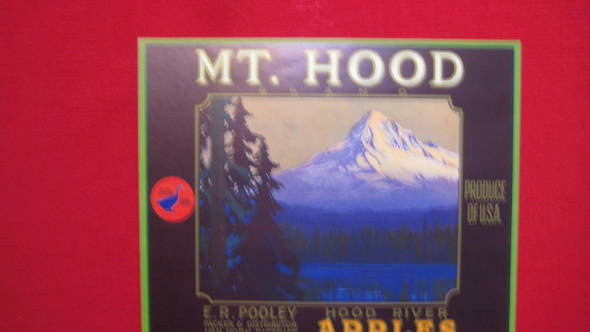 Mt Hood Fruit Crate Label