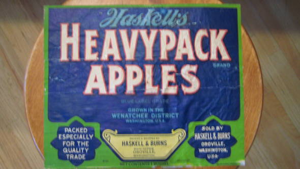 Heavypck Blue Blue Label Oroville Fruit Crate Label