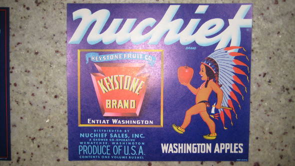 Nuchief Keystone Fruit Crate Label