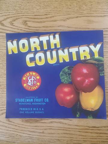North Country Fruit Co Fruit Crate Label