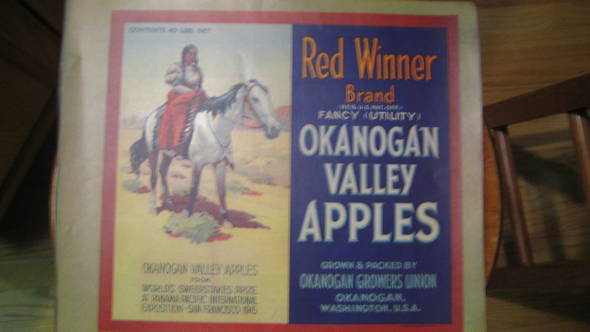 Red Winner 1922 Fruit Crate Label