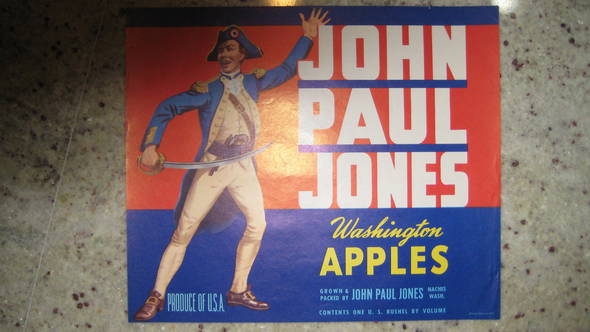 John Paul Jones Fruit Crate Label