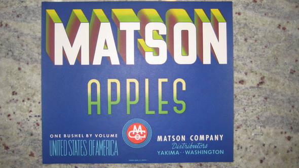 Matson Fruit Crate Label