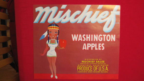 Mischief Fruit Crate Label