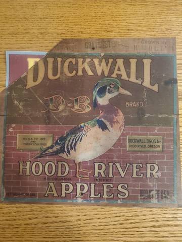 DB Duckwall Brown Brick S-T Fruit Crate Label
