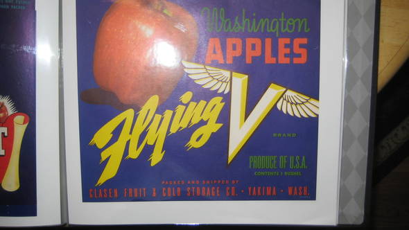 Flying V Fruit Crate Label