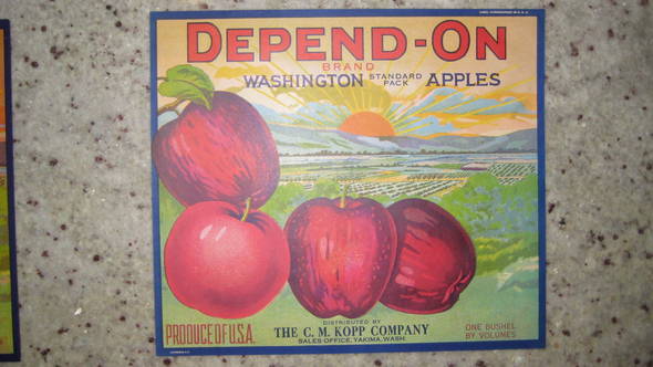 Depend On Fruit Crate Label