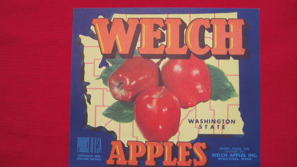 Welch Fruit Crate Label