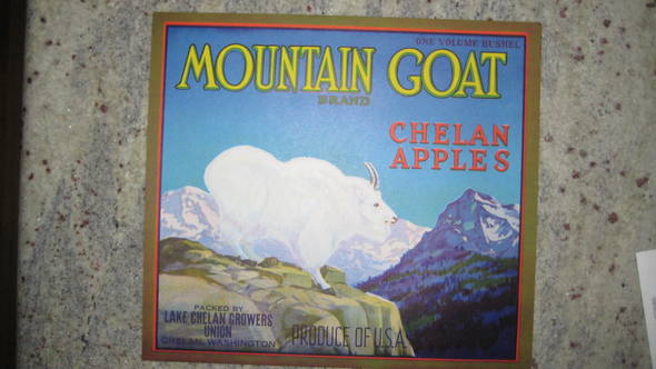 Mountain Goat Chelan common 1 Fruit Crate Label