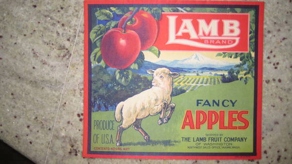Lamb Fruit Crate Label