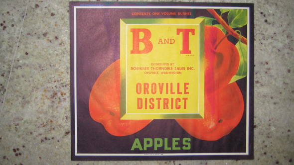 B & T Fruit Crate Label