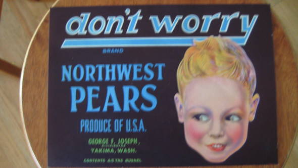 Dont Worry Fruit Crate Label