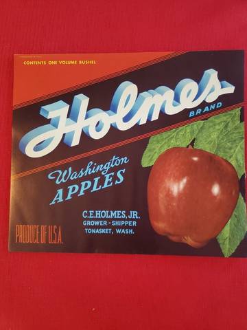 Holmes Red Fruit Crate Label